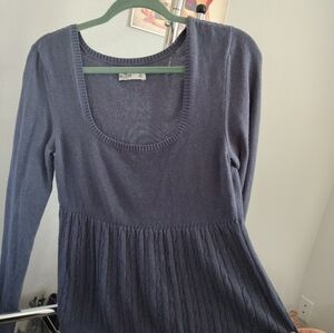 Hollister Cable Knit Babydoll Sweater Size L
